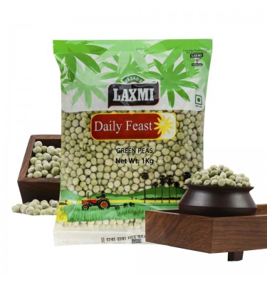 Laxmi Daily Feast Green Peas 1 KG